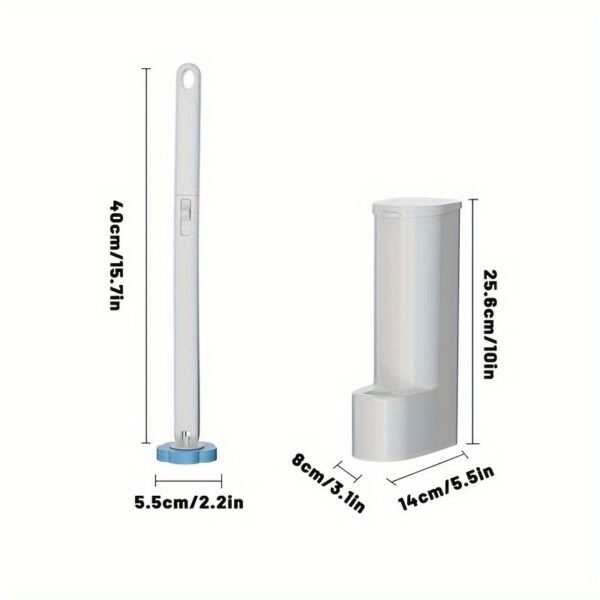 Toilet Cleaning Brush with Holder & 12 Replacement Heads
