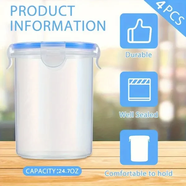 Transparent Snap-On Plastic Storage Containers