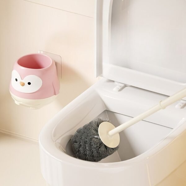 Cute Penguin Toilet Brush with Holder