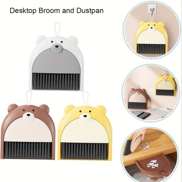 Cute Bear Mini Broom & Dustpan Set