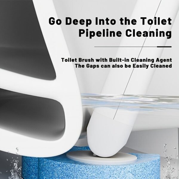 Toilet Cleaning Brush with Holder & 12 Replacement Heads