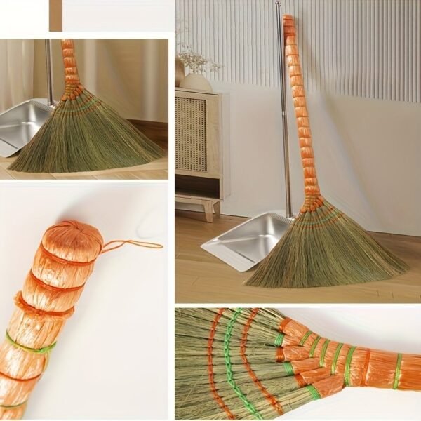 Long-Handle Handmade Grass Broom