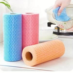 50-Piece Thickened Dish Cleaning Cloth Roll