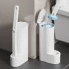 Toilet Cleaning Brush with Holder & 12 Replacement Heads
