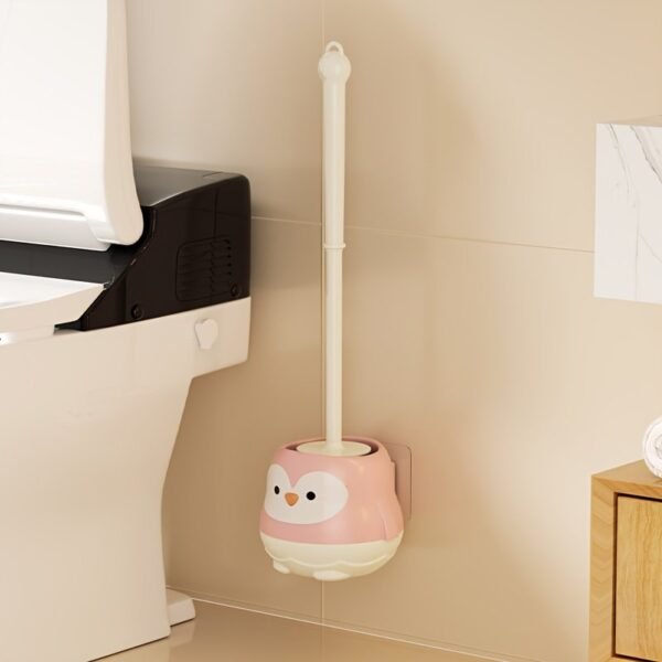 Cute Penguin Toilet Brush with Holder