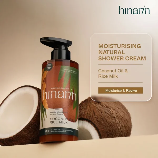 my-11134207-7rasf-m9i7yf6wzyxa53.webp HINARIN Coconut Rice Milk Moisturising Shower Cream 300ml