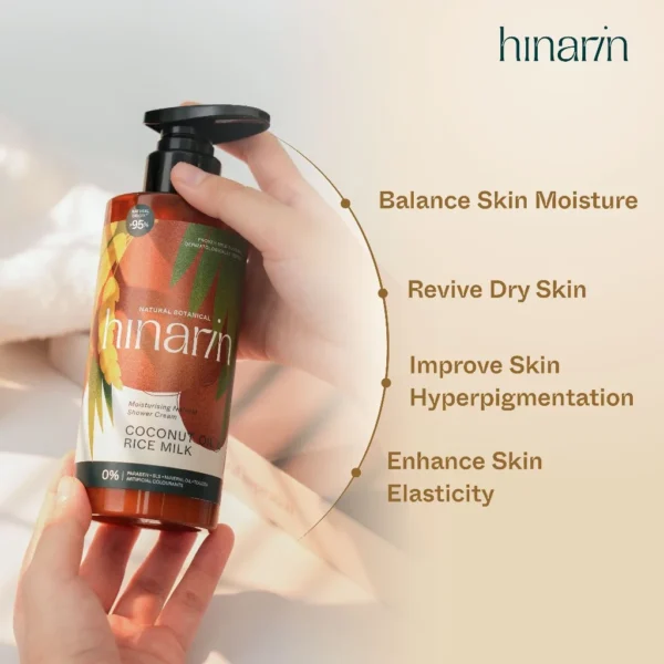 my-11134207-7rasm-m9i7yfbcp8n46e.webp HINARIN Coconut Rice Milk Moisturising Shower Cream 300ml