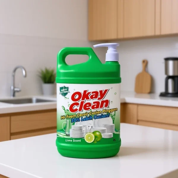 sg-11134253-821f9-mgy6ox0rb6dmcb.webp Okay Clean Lime Scent Dishwashing Liquid 2L